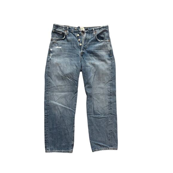 Citizens Of Humanity Emery Crop Denim Jeans Size 26 Button Fly Medium Wash - Picture 1 of 7